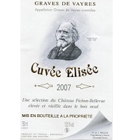 tiquette du Chteau Pichon-Bellevue - Cuve Elise 